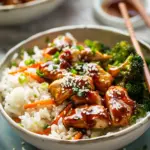 Sticky Chicken Rice Bowls Recipe
