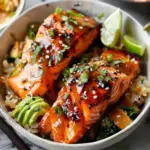 Honey Glazed Salmon Bowls