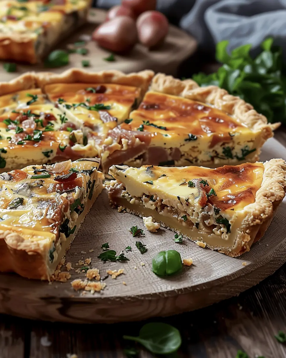 Quiche Recipe: Easy Turkey Bacon and Chicken Ham Delight