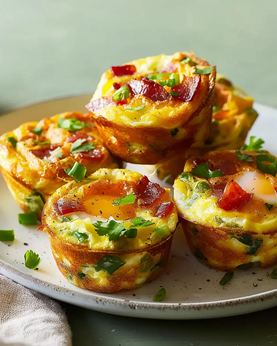 Breakfast Egg Muffin Cup Recipe: Easy Turkey Bacon &amp; Chicken Ham Delight
