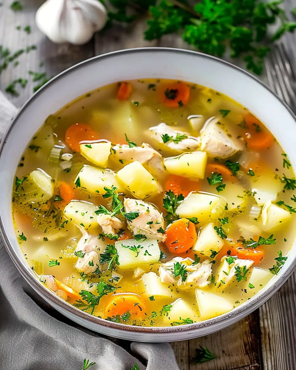 Comforting Chicken Soup with Potatoes: Easy Recipe for Cozy Nights