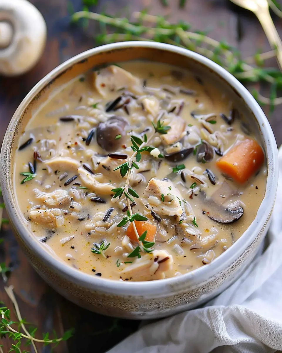 Creamy Mushroom Chicken and Wild Rice Soup: The Best Comfort Food