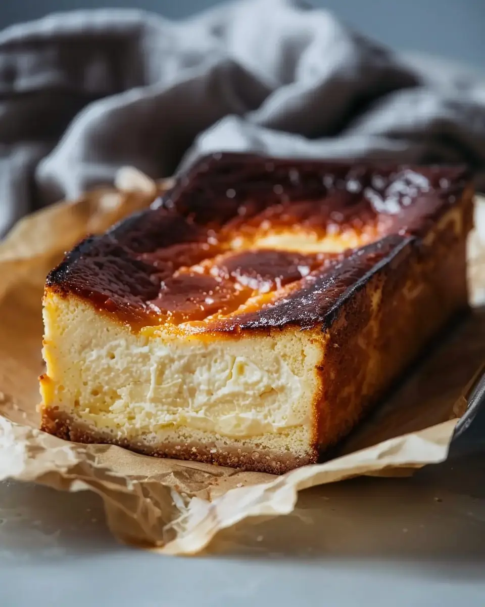 Burnt Basque Cheesecake in a Loaf Pan: Easy and Indulgent Delight