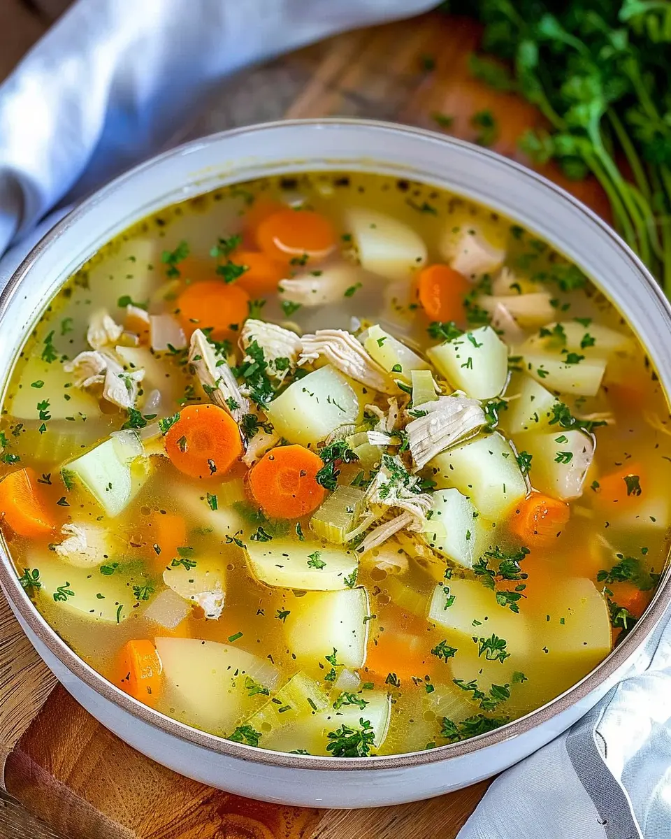 Comforting Chicken Soup with Potatoes: Easy Recipe for Cozy Evenings