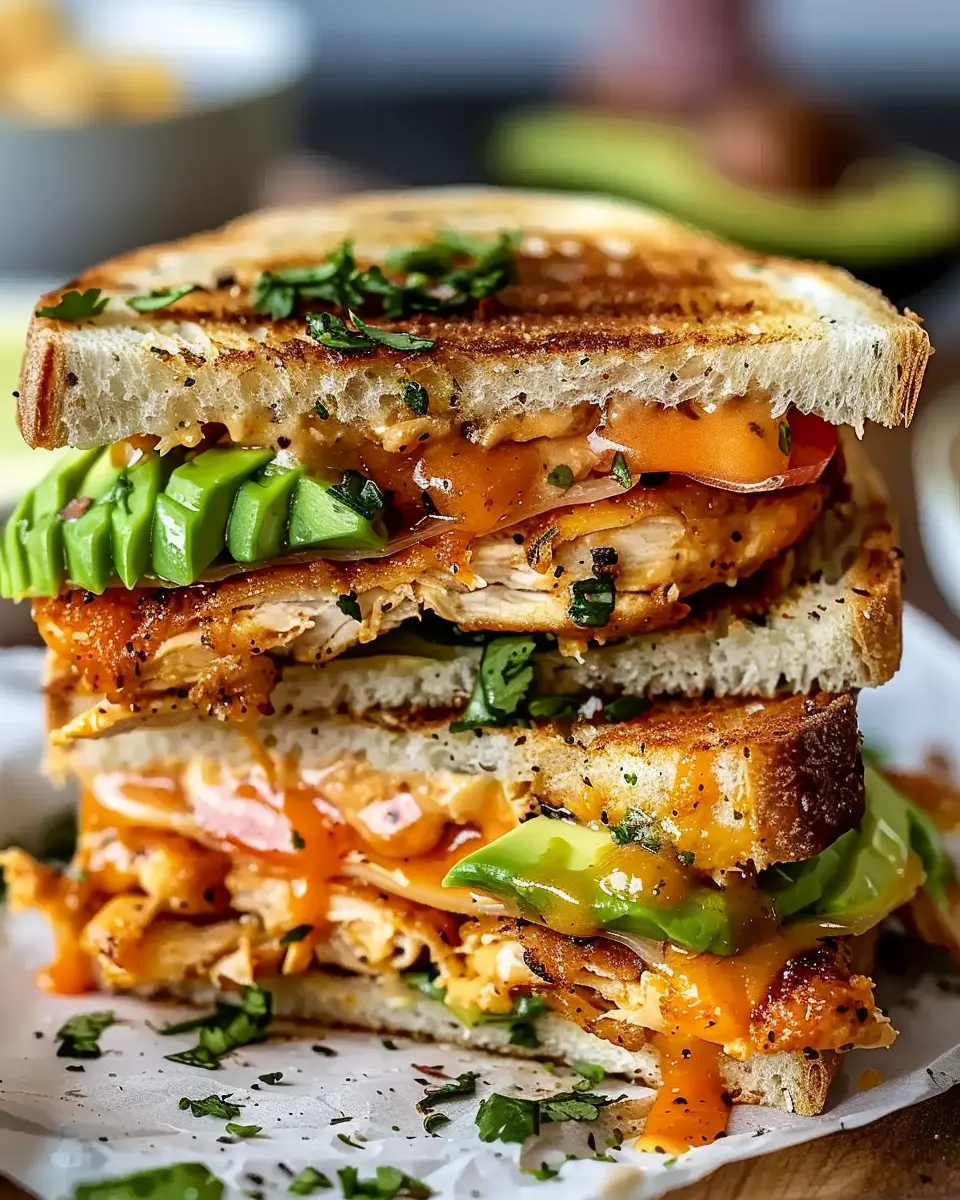 Chicken Avocado Melt Sandwich: Easy Recipe with Turkey Bacon Delights