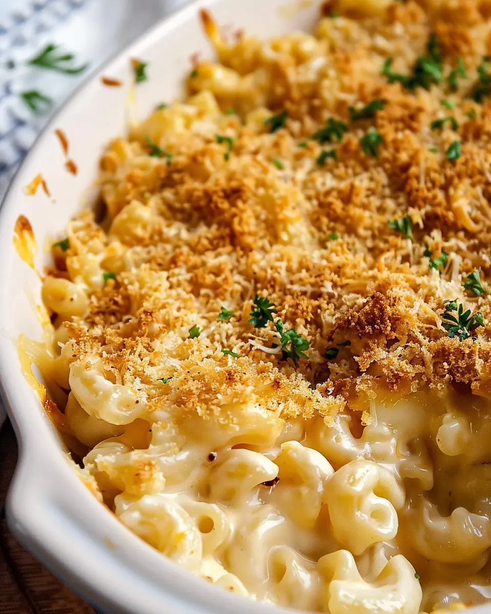 Baked Mac & Cheese with Crispy Topping: Irresistibly Creamy Comfort
