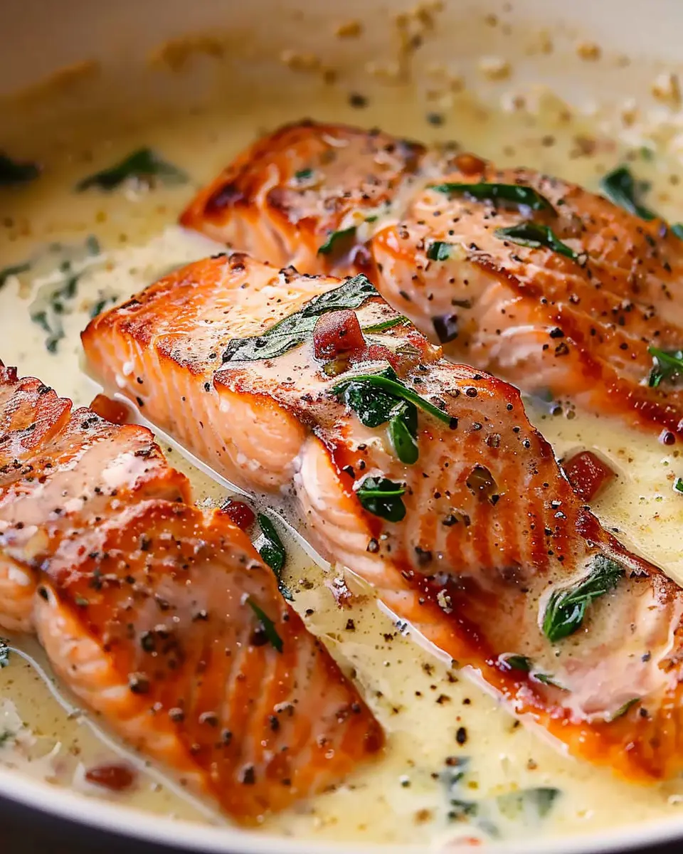 Tuscan Salmon with Parmesan Cream Sauce: A Creamy Indulgence