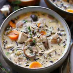 Creamy Mushroom Chicken and Wild Rice Soup