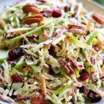 Apple Coleslaw with Cranberries and Pecans