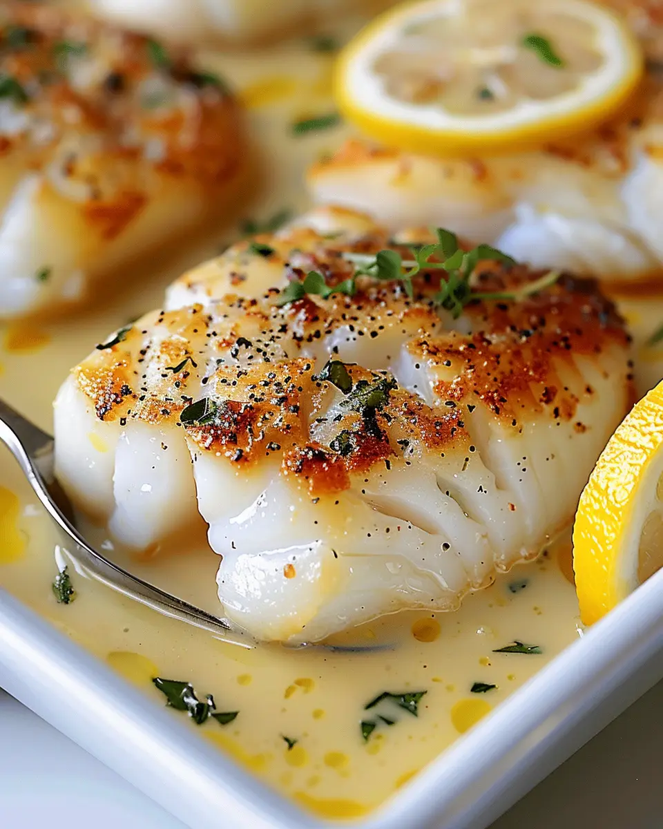 Baked Cod in Coconut Lemon Cream Sauce: Easy &amp; Delicious Recipe