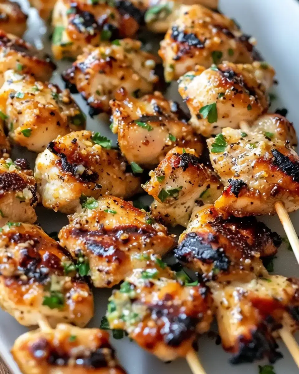 Grilled Ranch Garlic Parmesan Chicken Skewers: Easy BBQ Delight