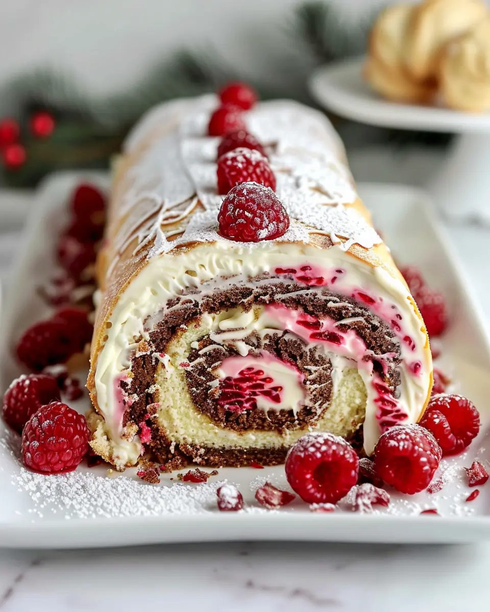 Vanilla Raspberry Yule Log Cake: The Best Festive Delight Recipe