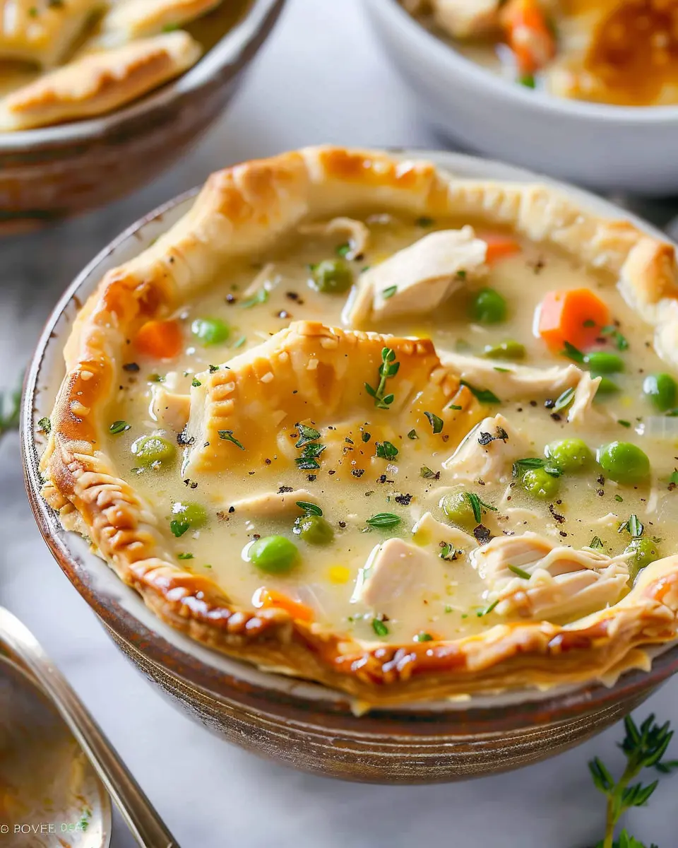 Chicken Pot Pie Soup Recipe: Cozy and Comforting with Turkey Bacon