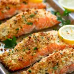 Crispy Parmesan Crusted Baked Salmon