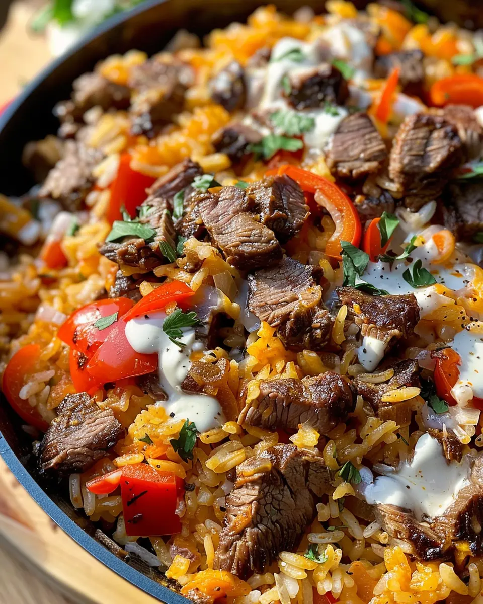 Steak Queso Rice: Easy and Indulgent Comfort Food Delight