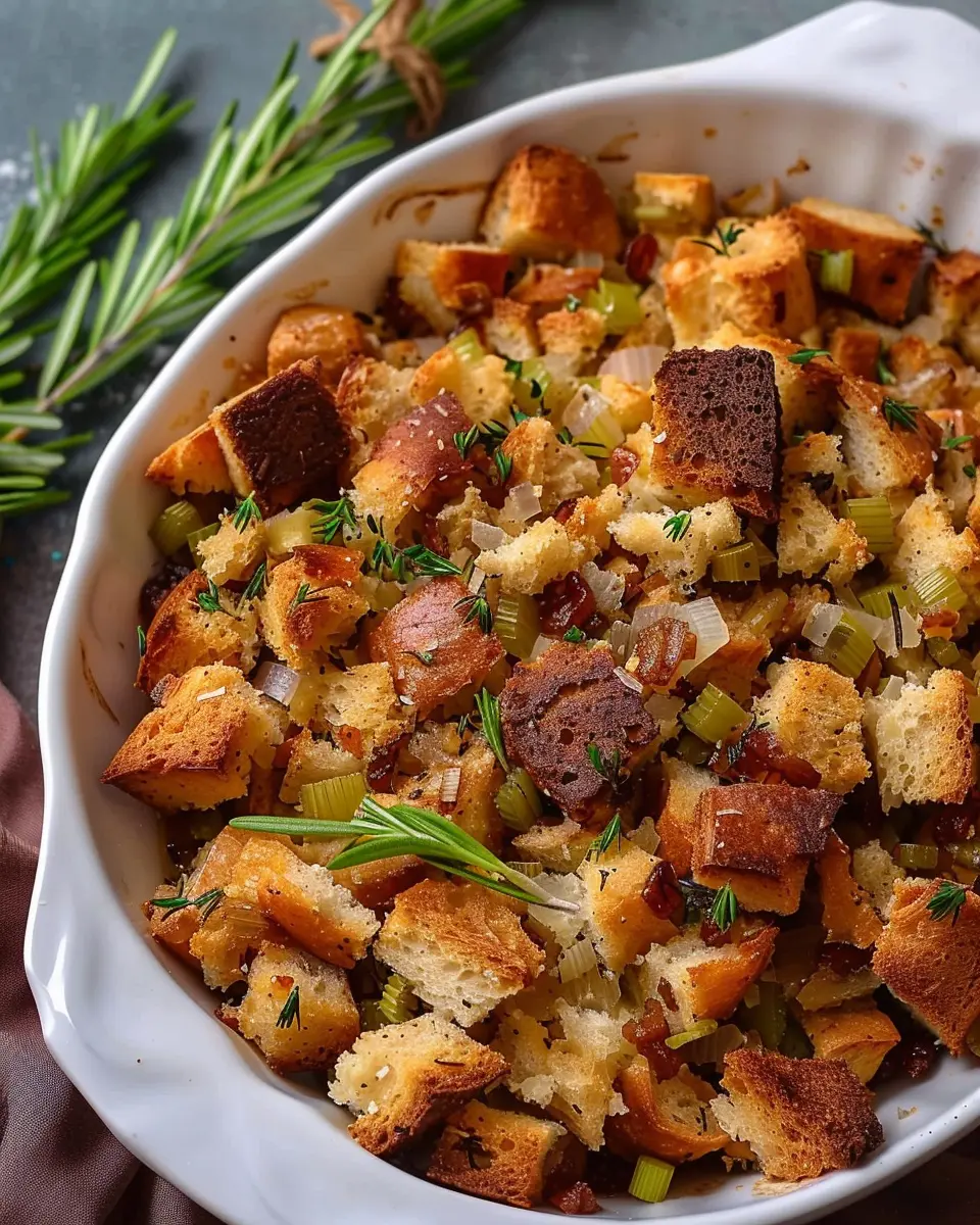 Delicious Grandma’s Thanksgiving Stuffing Recipe with Turkey Bacon