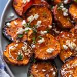 Roasted Sweet Potato Rounds with Honey & Feta