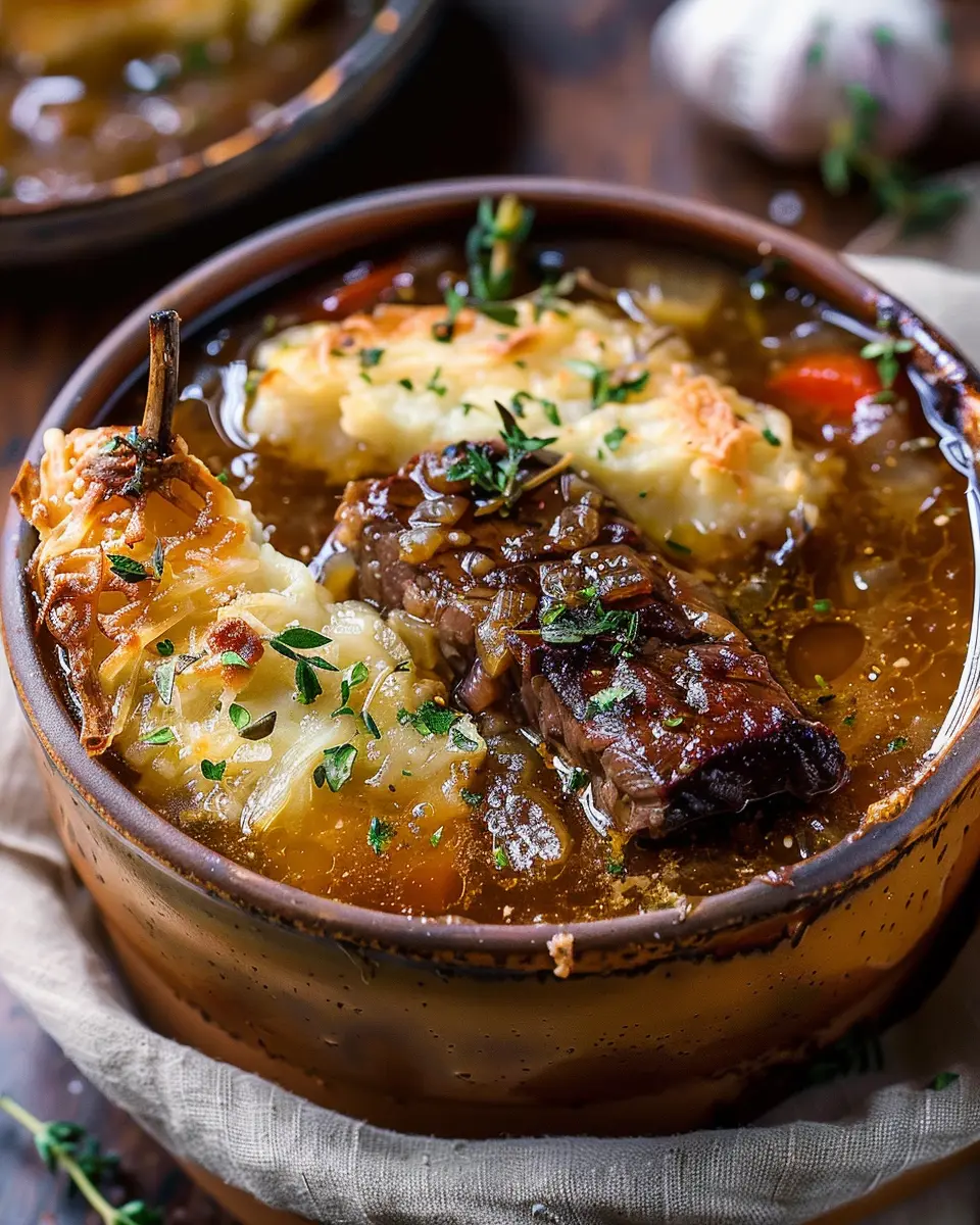 French Onion Beef Short Rib Soup: A Cozy Comfort Dish