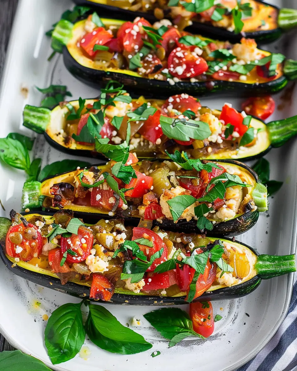 Mediterranean Stuffed Zucchini Recipe: Easy and Healthy Delight