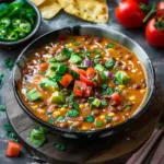 Decadent Lentil Tortilla Soup
