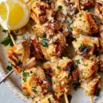 Garlic Parmesan Chicken Skewers
