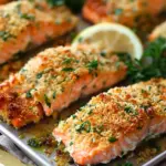 Crispy Parmesan Crusted Baked Salmon